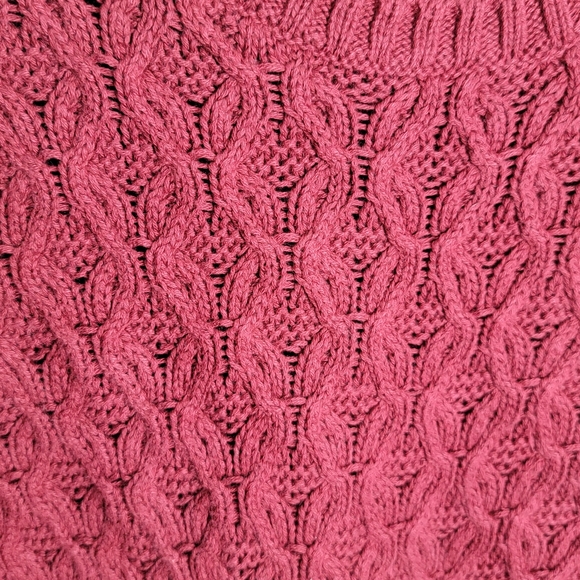 Jeanne Pierre Dark Red Cable Knit Sweater - Picture 4 of 4